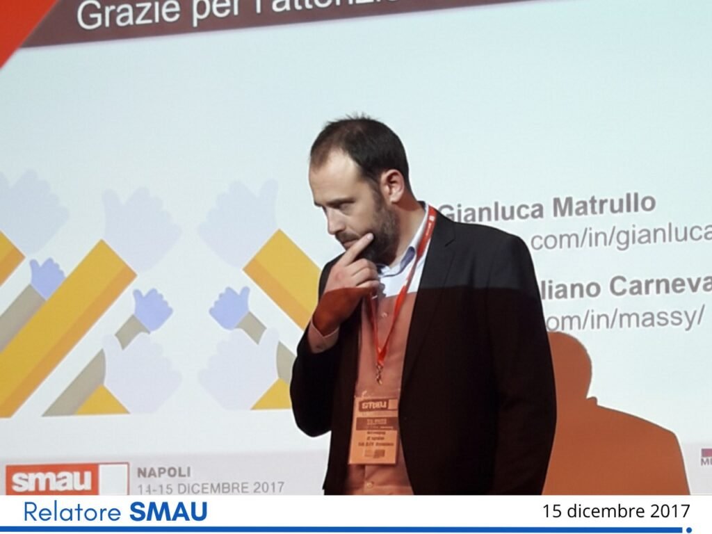 Gianluca Matrullo speaking at SMAU Napoli 2017